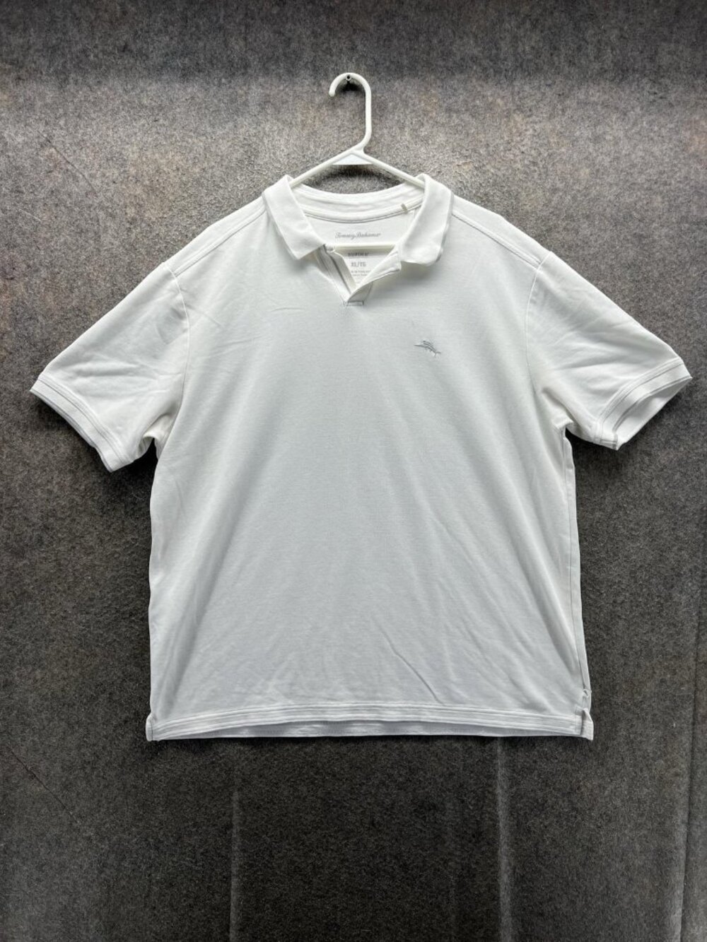 Tommy Bahama Polo Shirt Men XL White IslandZone Supima Knit Casual Logo